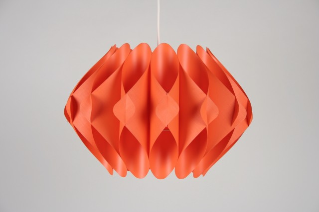 Deckenleuchte Kunststoff Lamellen, orange